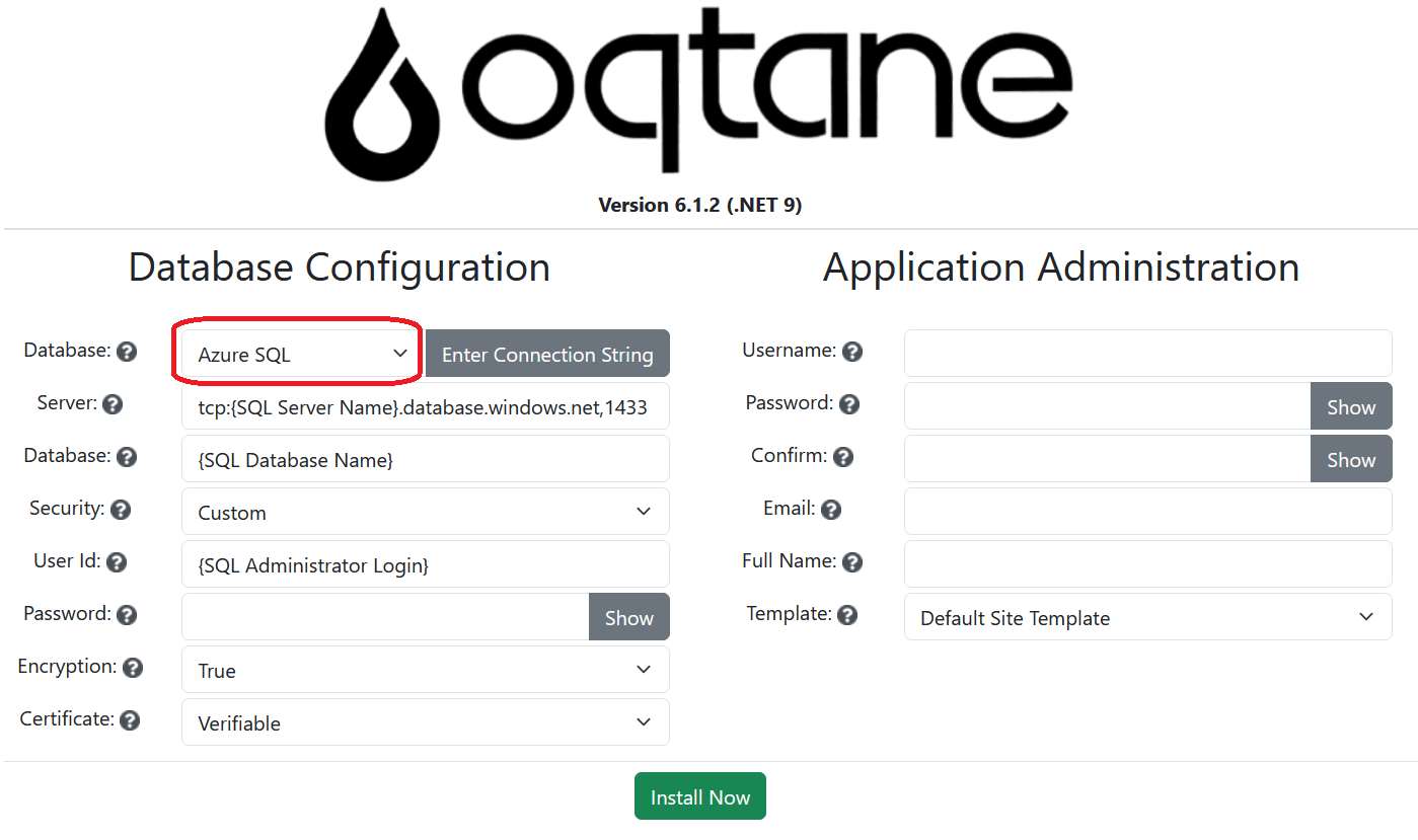 Azure SQL Database Provider