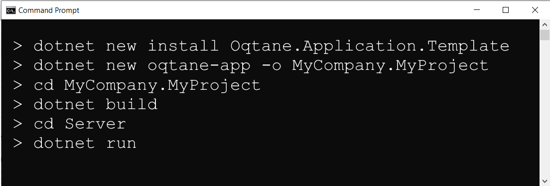 Oqtane Application Template