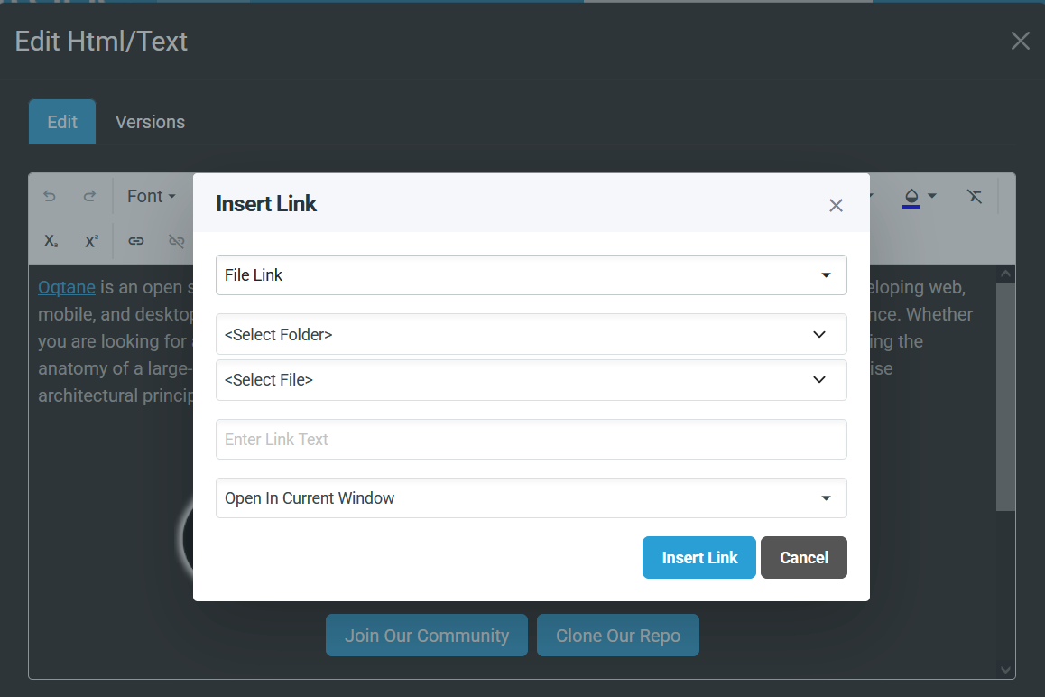 Radzen Text Editor Links