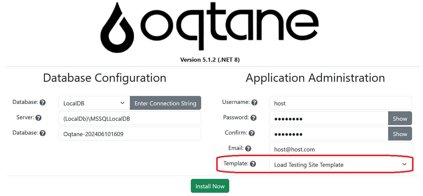 Scalability Testing and Site Templates