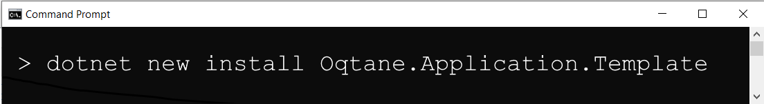 Visual Studio Create Oqtane Project